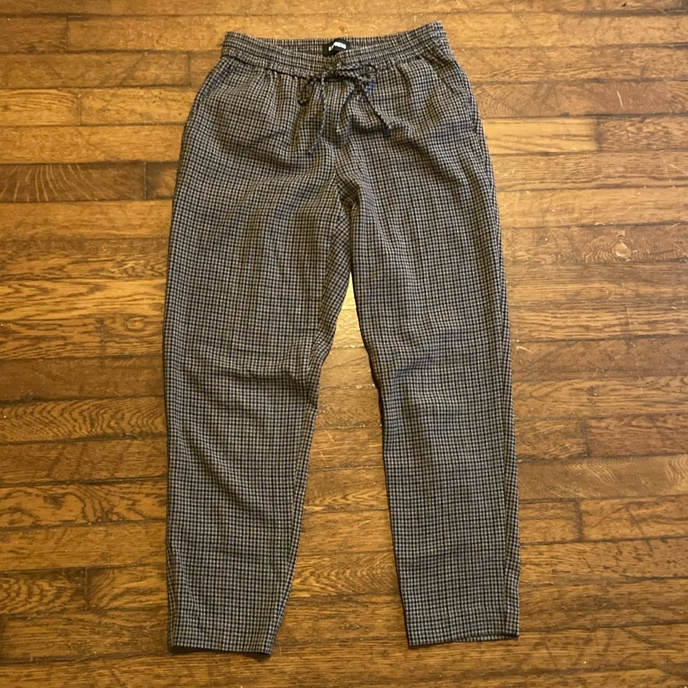 Express Houndstooth Ankle Drawstring Pants - Picture 2 of 9